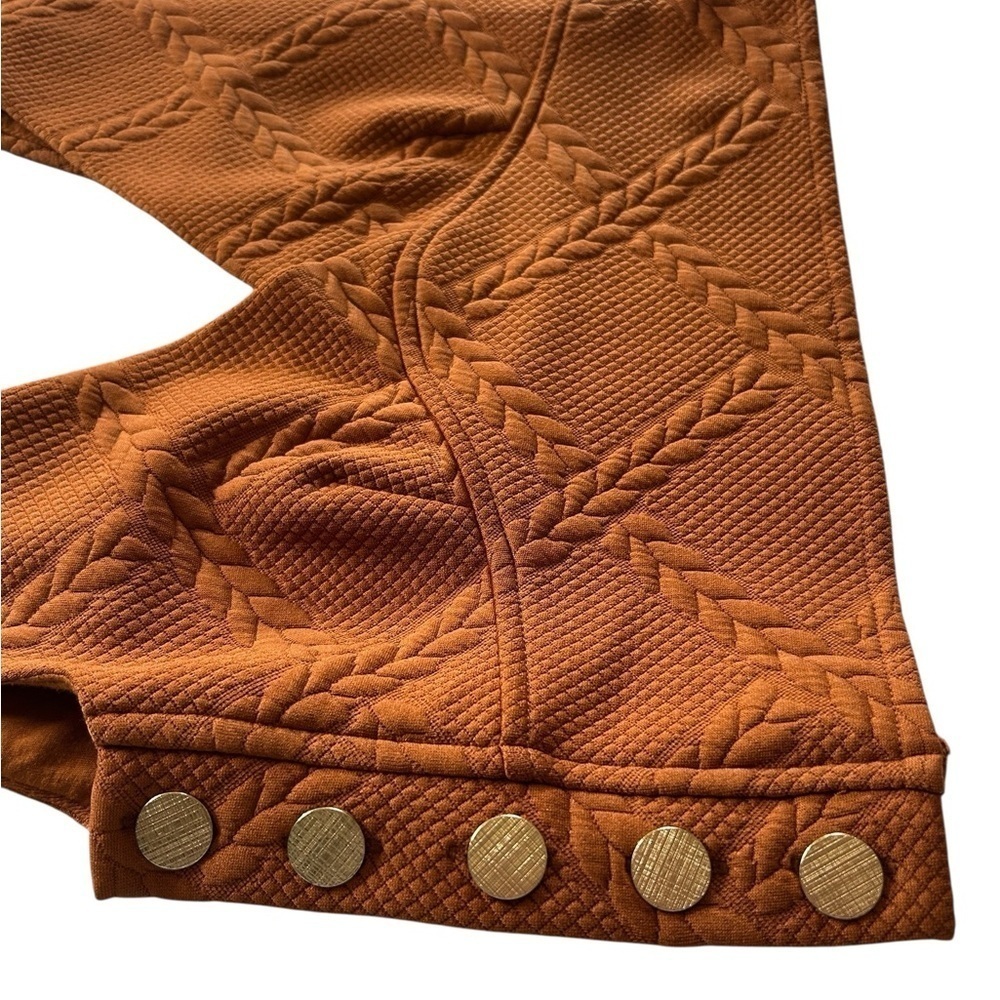 Maeve Anthropologie Button Side Cropped Top Vest Pecan Brown Size XS - Picture 5 of 13
